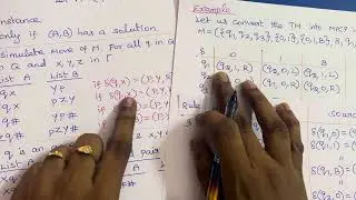 Theory of Computation: Turing Machine to MPCP Conversion