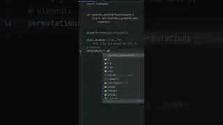 How to to generate and display permutations of a list of elements in Python