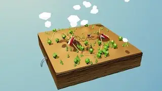 Rollercoaster animation low poly - Cinema 4D