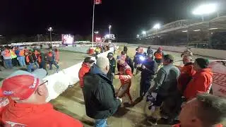 Mat Williamson celebrates with crew