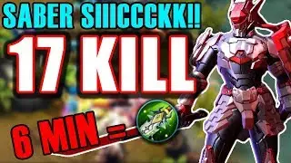 17 KILL SABER SECRET'S IS RUSHING BLADE OF DESPAIR IN 6 MINUTE! BEST BUILD SABER - MOBILE LEGENDS