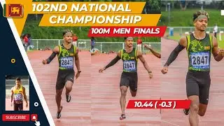 Chamod Yodhasinghe became the National Champion for the third time in a row | 100m - 10.44sec (-0.3)