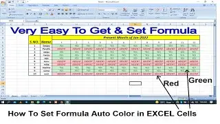 How to Make a Cell Turn a Color in a Formula in Excel | How to change Excel Cell Color based on cell