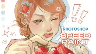 Cheesecake Digital Speedpaint 🍓 :: draw with me!
