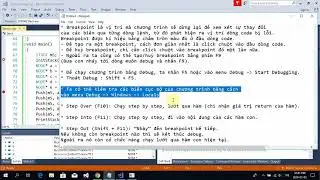 Sử dụng Debug trong Visual Studio (by Nam Phan)