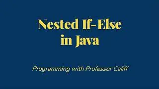 Nested If Else in Java