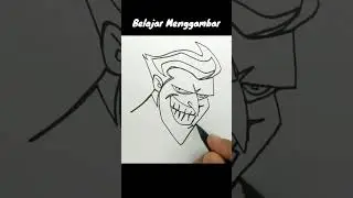 WOW, SATU GARIS menggambar JOKER #shorts #menggambar #belajarmenggambar #short #shortsvideo