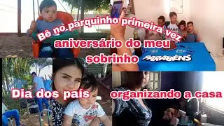 Bê pela primeira vez brincando no parquinho/niver do meu sobrinho /comecei o desmame parcial/dia...