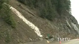 ROCK SLIDE AS IT HAPPENS - COFFEE CREEK  - TMTV KOOTENAYS