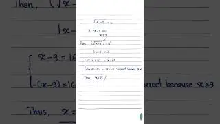 Solving equation (x-9)^(1/2)=4 #math #education #equation