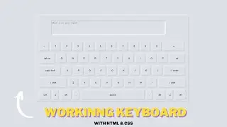 Working Keyboard with HTML and CSS | Neumorphism Keyboard Design | Code With Amir