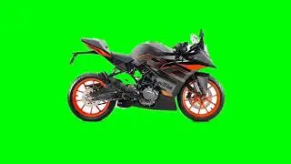 Moter cycle green screen animation