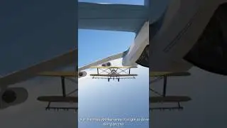 Biplane crashing into a Cargo Plane #gta5 #gtav