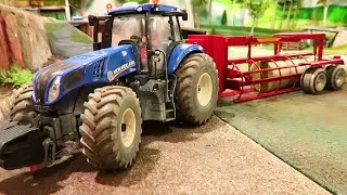 TRACTORS and MACHINE at HAY BALE HARVEST on the Corleone Farm | rc farming