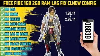 X.98.14 😮OB39 UPDATE LAG FIX NEW CONFIG| FF LAG FIX 1-2GB RAM CONFIG | FF + MAX LAG FIX NEW UPDATE 🤩