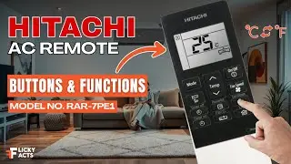 Hitachi AC Remote Buttons & Functions (Model No: RAR-7PE1) | Heat Pump Remote Guide