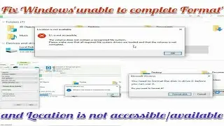 Unable to ACCESS  and FORMAT USB drive