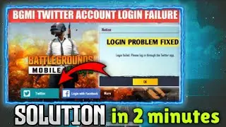 Twitter account login problem solution in BGMi.