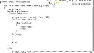 How to Check the Prime Number Program to get Input using Command Line Arguments Input in Java