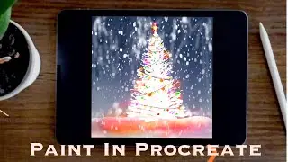How to Draw Christmas Tree in Procreate Tutorial | Paint with Basic Brushes| The ProArt