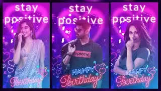 Neon Happy Birthday Photo Editing | Neon Birthday Photo Editing ideas in PicsArt | By SNR