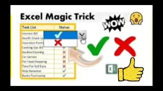 Insert a Tick Symbol in Excel |Right mark | cross mark | How to insert tick mark & cross mark