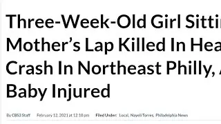 4 week old baby killed in car. Always protect yourself and passengers.