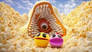 🌻Pacman Vs 🐛 Popcorn Monster