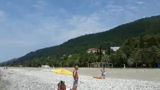 Абхазия. Июнь 2018г. Пляж город Гагра.
