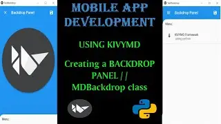 Creating a Backdrop Panel using KivyMD || MDBackdrop class || Mobile App Development
