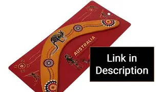 A real sporty Australian boomerang with an aboriginal Australian and kangaroo design from Aliexpress