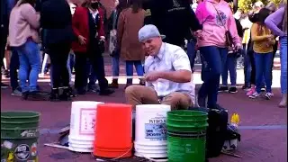Check out this amazing street performer in Salem Massachusetts