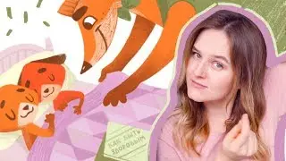 Иллюстрация для детской книги. Рисую новый разворот с лисятами)