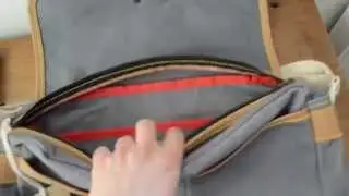 Best Messenger Bag Ever - Gone Fishing Grey Waxed Canvas