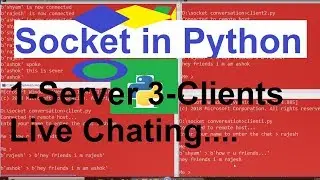 Socket Programming  in Python || Live Chat 1-Server 3-Client || Full Discussion