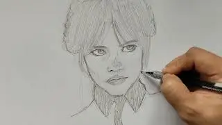 Drawing Dancing Wednesday Addams