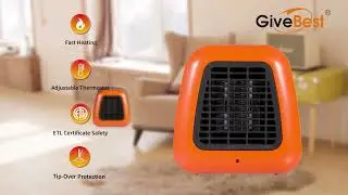 Mini Desk Space Heater, 400W Low Wattage, PTC-002