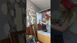 СОВЕТСКУЮ ВИТРИНУ В АРТ ОБЪЕКТ #перекраскамебели #редизайнмебели #diy #дизайнинтерьера #творчество