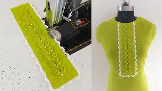 Fabric Patti, Pearls और Pintucks के साथ बनाएं एकदम नया Neck डिज़ाइन | Neck Design with Pearls