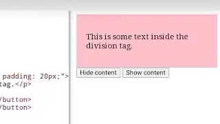 Button for hide content and show content 