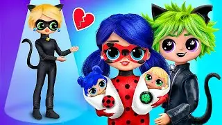 ¿Qué Le Pasó a Ladybug? Claw Noir VS Cat Noir / 30 Manualidades para Muñecas LOL OMG