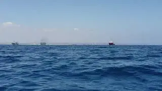 Approaching Djibouti-City on the crazy khat boat, 05.2019