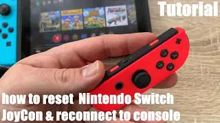 How to reset your Nintendo Switch JoyCon controller (hard reset) and reconnect to the console DIY