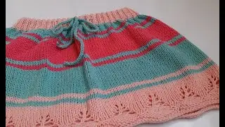 Вяжем юбочку для девочки спицами