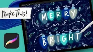 Paint GLOWING HOLIDAY LIGHTS in Procreate | Intermediate Procreate Tutorial