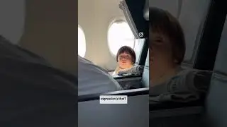 Little guy trolls me on the plane 😂😂
