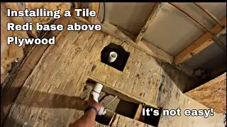Tile Redi base above the plywood install.