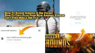 How To Copy/Move OBB File On Android 11 | without PC or Root Access | Copy PUBG MOBILE Obb File