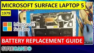 Microsoft Surface Laptop 5 (1979) Battery Swap Guide | Watch the Entire Process