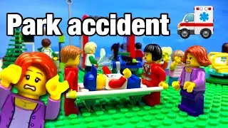 LEGO PARK ACCIDENT [STOP MOTION] lego park fail stop motion (kids)